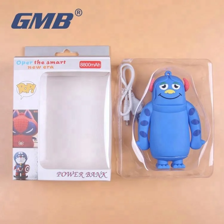 
8800mAh Soft rubber cell Phone portable mobile charger cute cartoon battery charger 