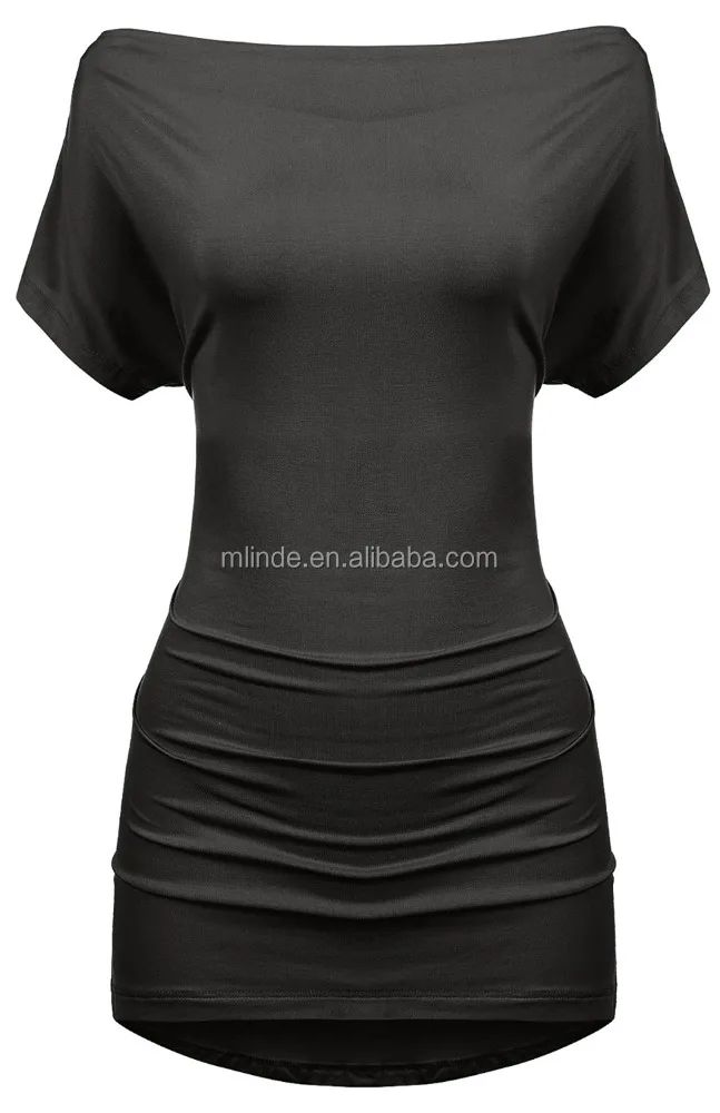 Alibaba Wholesale Custom Fashion Women One Shoulder Sexy Loose Tunic Tops for Leggings Convertible Ladies Blouse Shirt