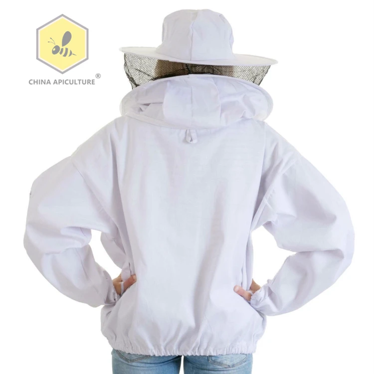 Beekeeping Tools Adult Professional Beekeeping Jacket Beekeeper Hooded Jacket Veil Smoker Bee Jacket