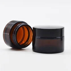 Empty cosmetics packing frosted amber glass jar 20G 30G 50G
