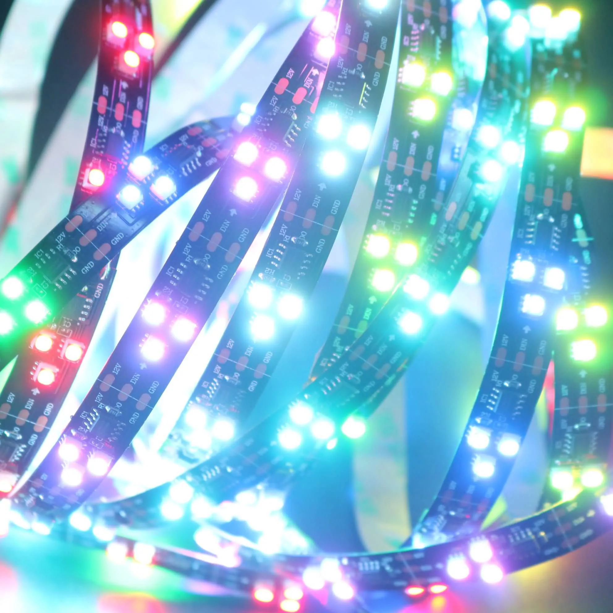 Programmable Digital Addressable LED Strips SM16703 12V 5050 90leds/m RGB Non-waterproof
