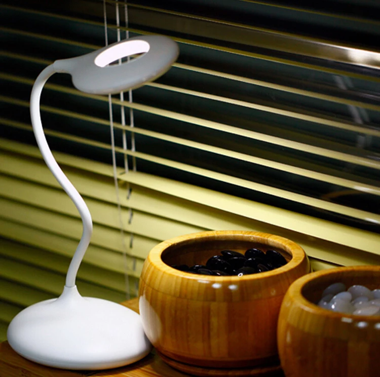 Reading Light LED Desk Lamp with Rechargeable Battery 3 Brightness Levels Dimmable Gooseneck Desk Light Sensitive Touch Control