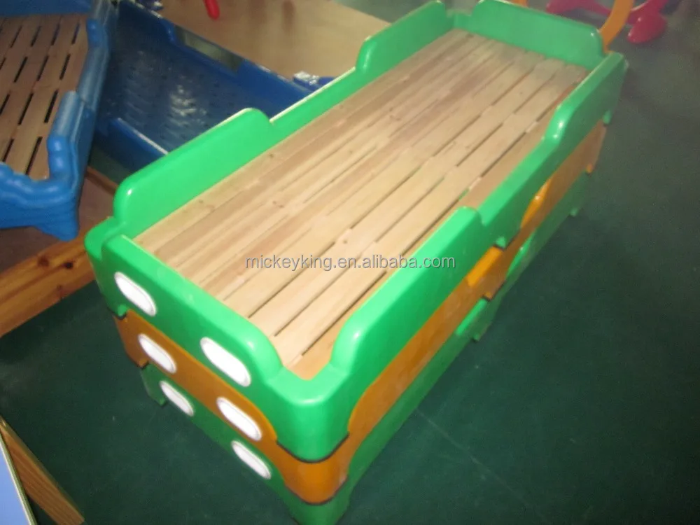 Childcare center furniture J212G bed wooden plastic bed for kids