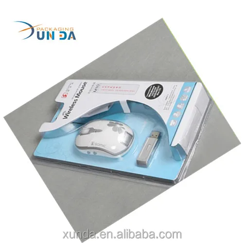 
Transparent plastic blister clamshell for mouse 