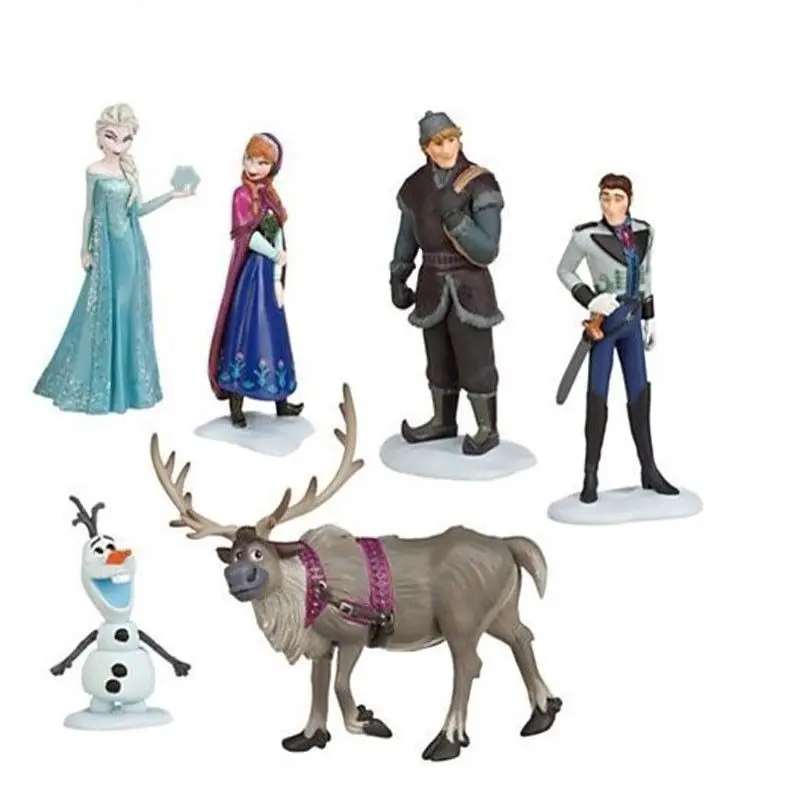5 11CM Toy Set 6PCS Set Kids Baby Toys Snow and ice colors elsa dolls toys