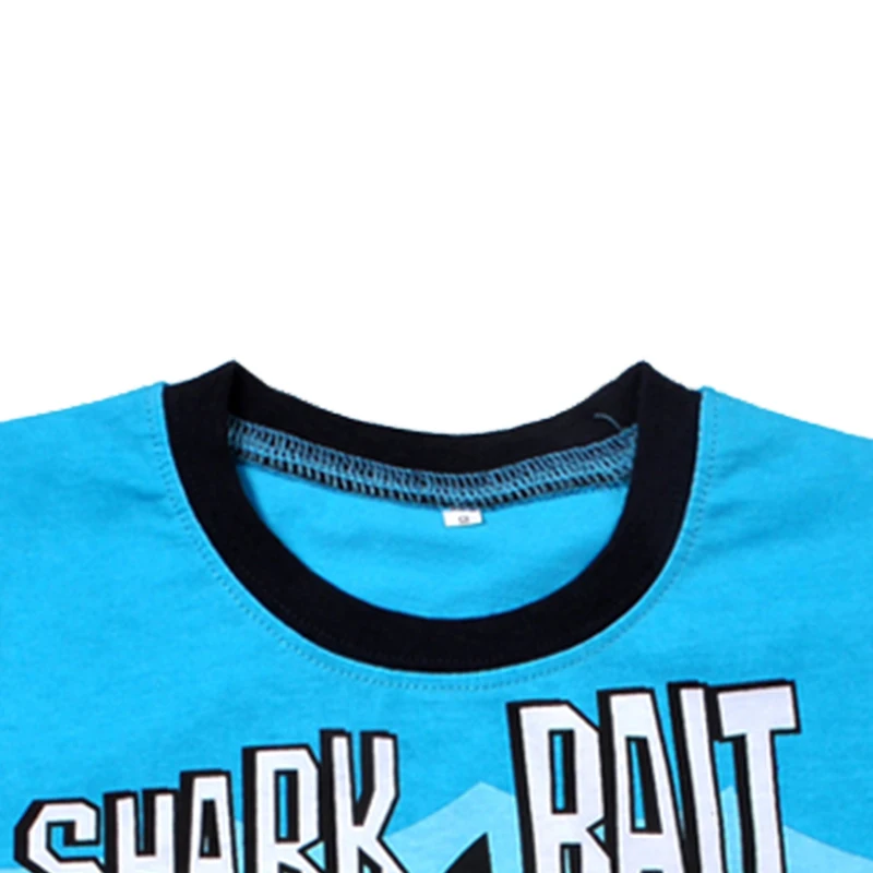 Guangzhou High Quality Cartoon Printed Jaws Cotton 2-10 Years Old Boys Home Dress Clothes