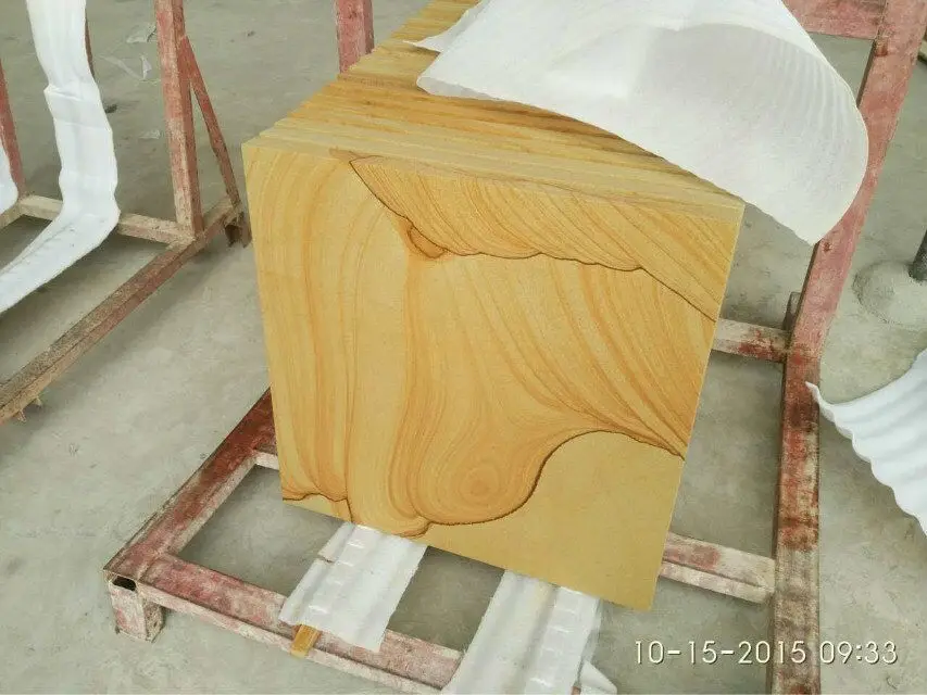
Yellow Wooden Vein Sandstone Tiles Slabs 