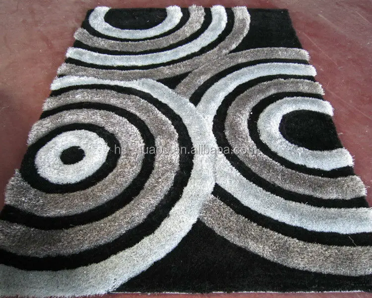 
chinese silk shaggy Polyester 3d Carpet 
