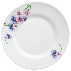 10.5 Inch Unbreakable Flower Shape Dinner Plate Opal Glass Wedding Hotel Buffet Dinner Plate Dish
