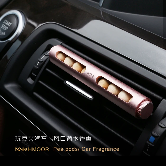 
New Arrival Customized Car Vent Fragrance Diffuser, Car Essential Oil Perfume Clip with Wood Beads 