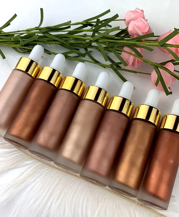 
Face Glow Bronzer Drops Highlighter Cruelty Free Vegan Wholesale Makeup Sunscreen Private Label Liquid Highlighter 