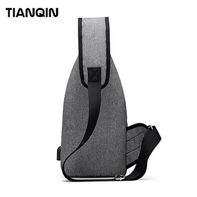 New Design Fashion Trend Travel Backpack Daypack Sling Bag with USB Charging for Men Women
