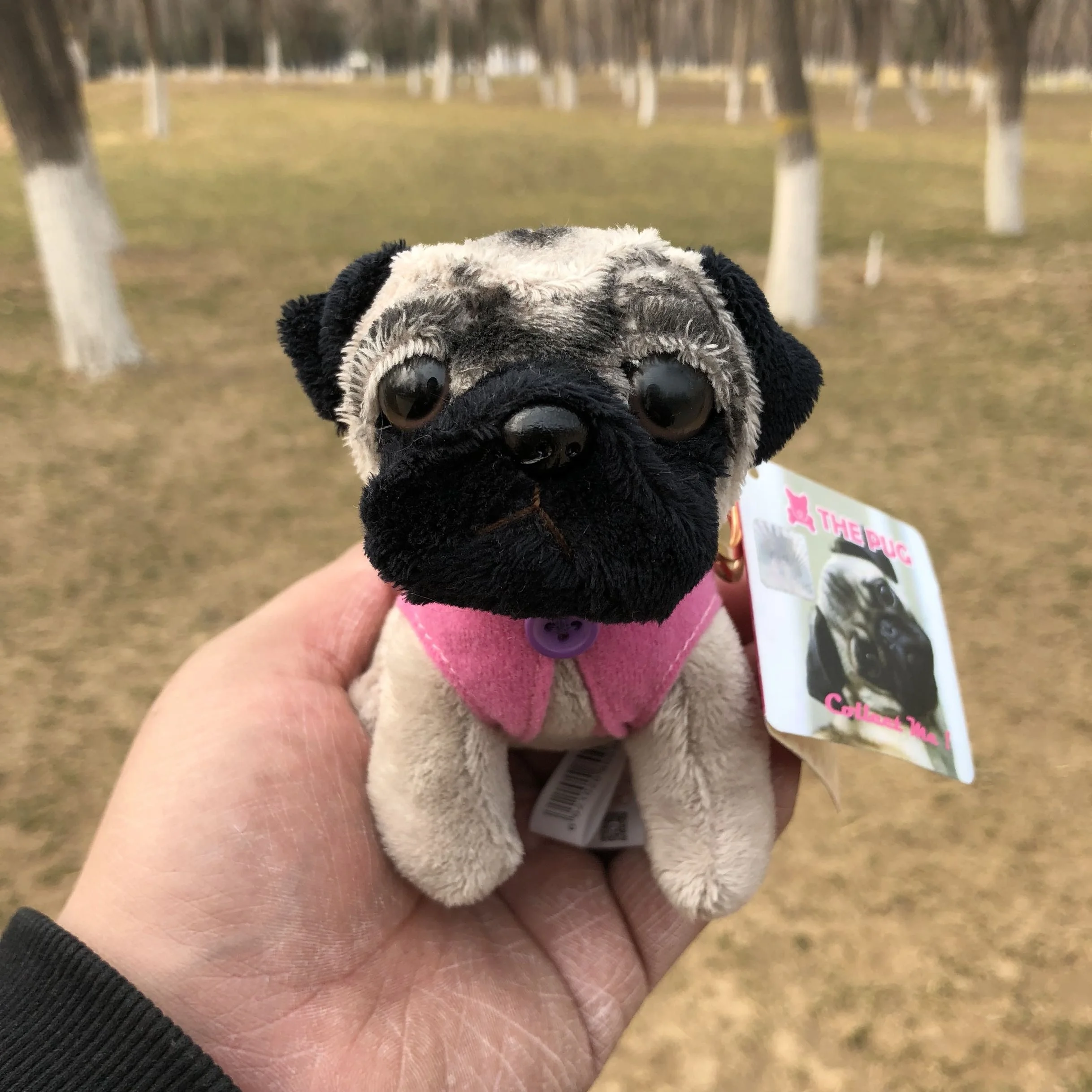 
wholesale puppy keychain mini plush dog shaped animal keychain 