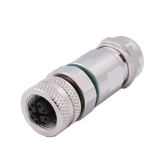m12 waterproof ethernet connector x-coded cable 8 pin connector