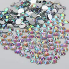 1000 pcs 3mm ss12 AB Colorido de Cristal 14 Facetas de Resina Rodada Flatback Strass Strass DIY Nail Art Decoração Contas N22