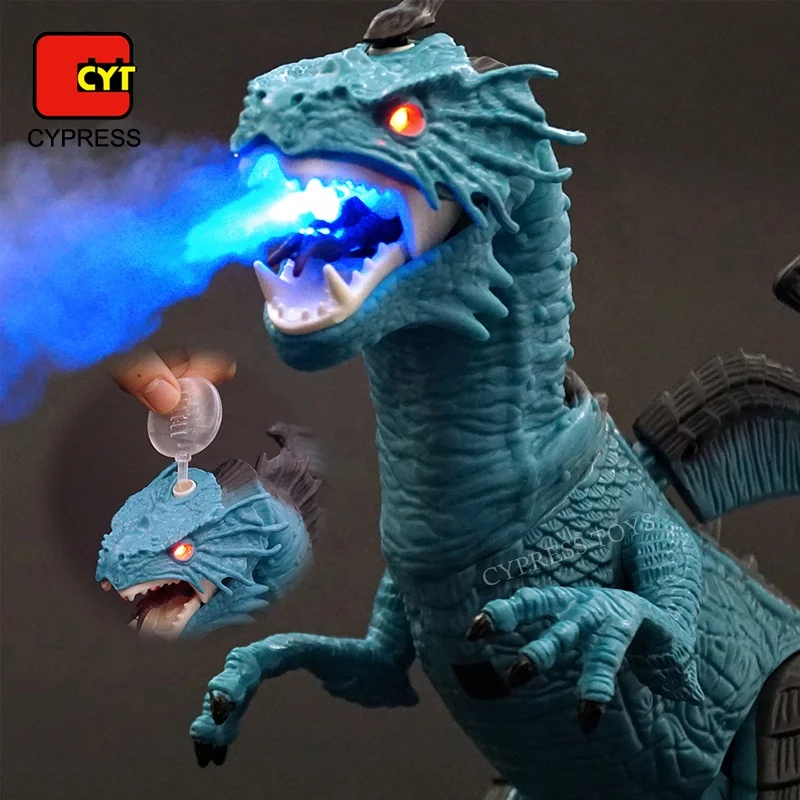 Оптовая продажа, пластиковый Электрический реалистичный динозавр, игрушка, Радиоуправляемый динозавр с распылителем