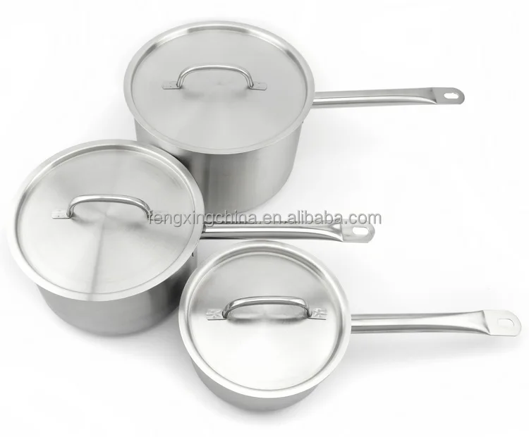 Stainless Steel Restaurant Stockpot with long handle