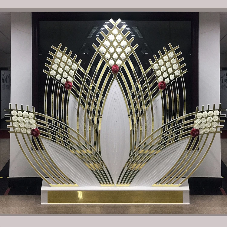 Wholesale Luxury Newest Golden MONET Wedding Backdrop for Wedding Event Decoration