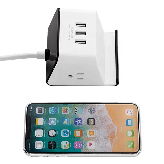 
FCC Approved Desktop Multi Plug Smart Power Strip American Type Outlet Surge Protector With 4.9Ft Extension Cord 