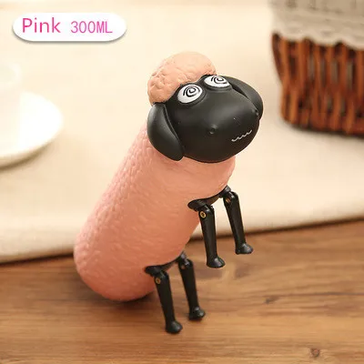 Creative cartoon design borosilicate glass water bottle for water