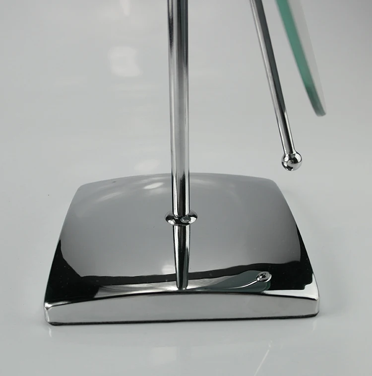 2019 New Household Unframed Pedestal Countertop Single Sided Oval Makeup Mirror With Stand