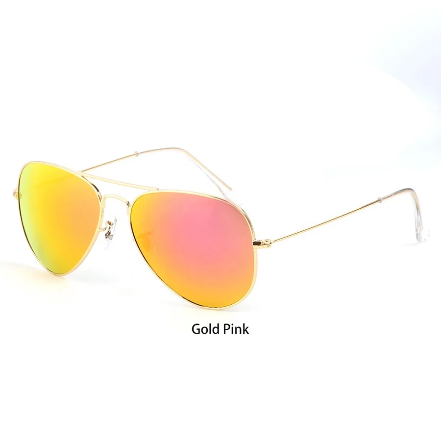 Pilot Sunglasses for Men & Women Fashion Sun Glasses Metal Frame Glass Lenses UV400