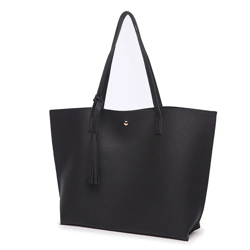 OLB001 free sample Women Large Tote Bag Tassels Faux Leather Shoulder Handbags Fashion Ladies Purses Satchel Messenger Bags