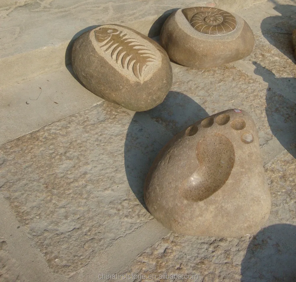 Landscaping Decorative Craft Engraved Pebble Stone FIRST Stone Natural Stone Home Decoration Garden Decoration SCULPTURE Animal
