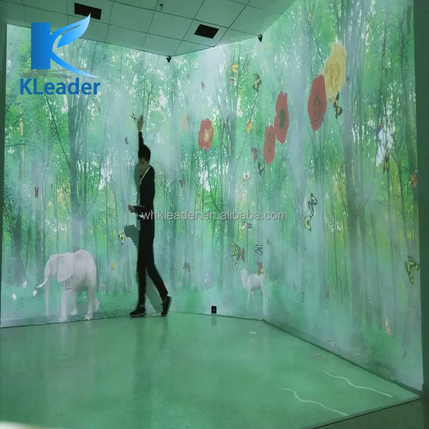 Интерактивная проекционная система с эффектом погружения, Интерактивная проекционная система дуги, сенсорное взаимодействие руками и касанием