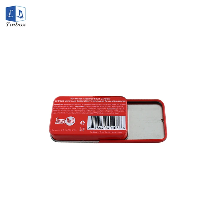 custom printed food boxes Cute empty food cans metal Box gift boxes Sliding Candy Tin
