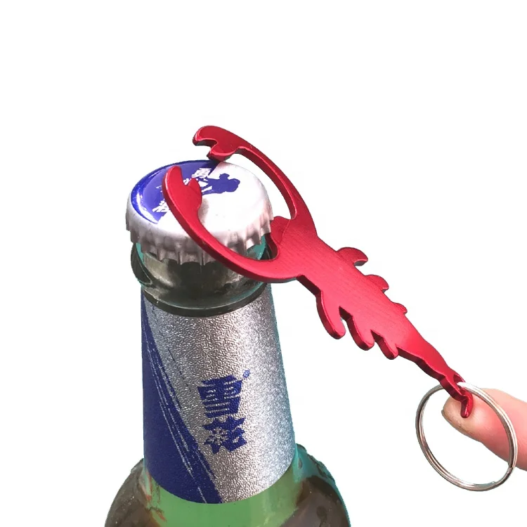 Factory wholesale 7.8cm aluminum scorpion bottle opener with keyring