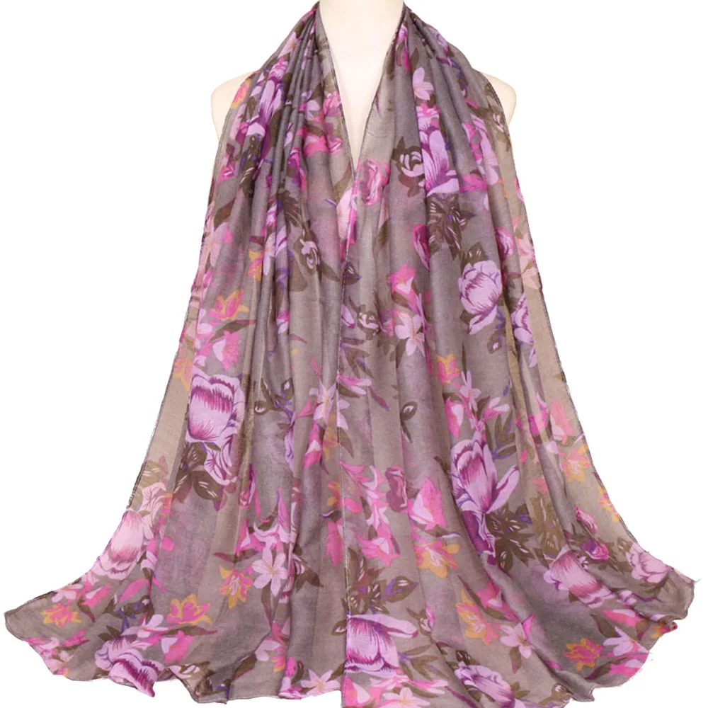 
Zakiyyah VS042 Hot sales Voile Scarf Women Hijab Summer Breathable Head hijab with printing 