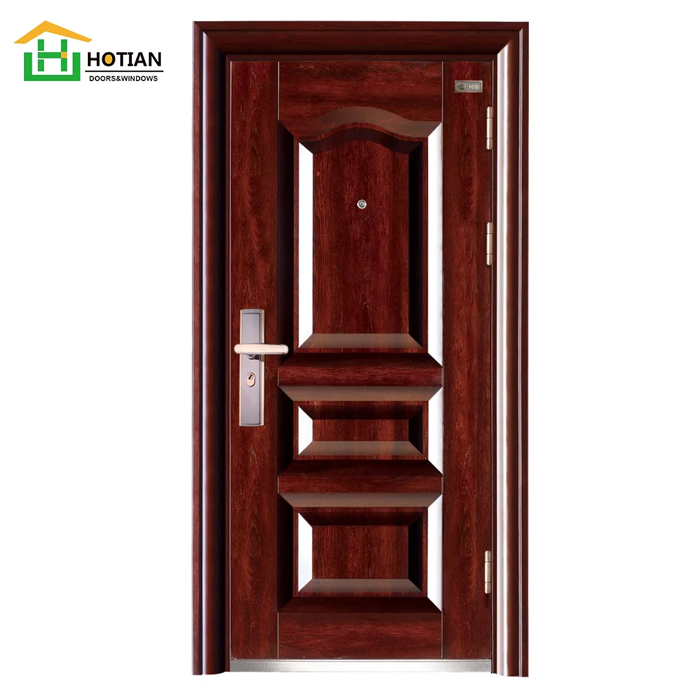 Modern design front entry wrought iron single door for house interior doors in israel