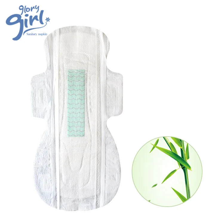Period Raw Material Comfortable Menstrual Anion Cotton Bamboo Fiber Pad Sanitary Napkin For Women