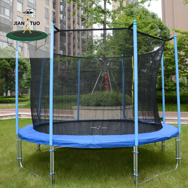 JianTuo 10FT Gymnastic Outdoor Round Trampoline With Safety Enclosure Manufacturer & Exporter