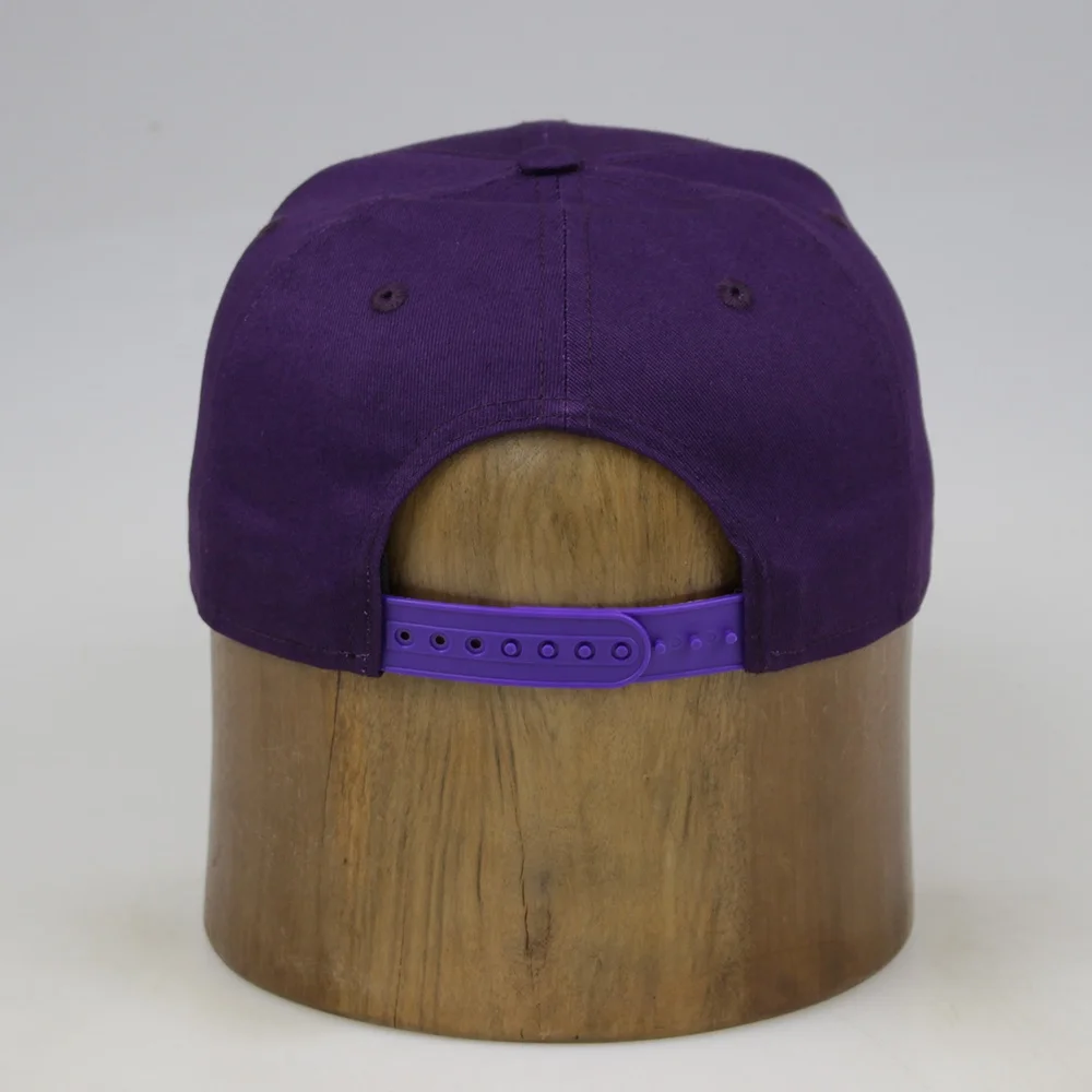 High Quality Purple Embroidery Men 3D Customize Wooden Cork Snapback Hat