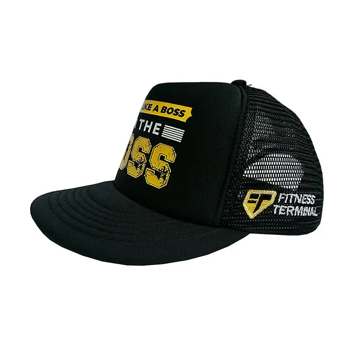 
Customize High Quality Promotional Black Dad Day Print Trucker Hat 