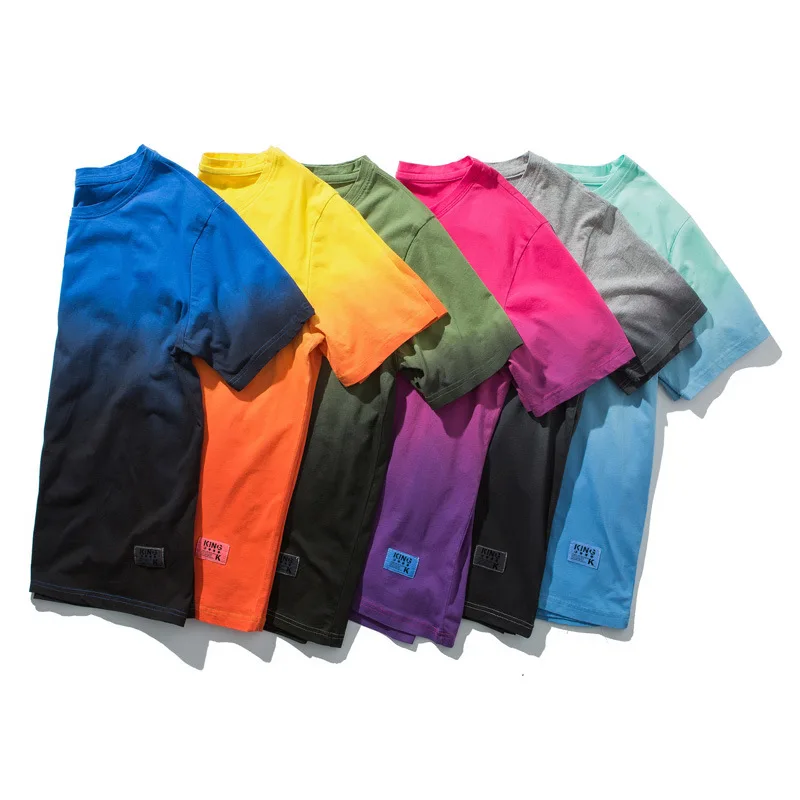  Футболка Dip dye из 100% хлопка 2019 американская уличная одежда модный