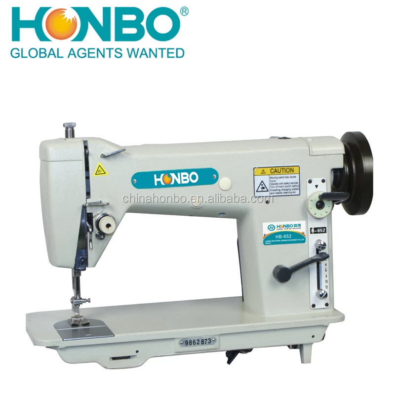 HB-652 industrial sale price 3 steps zigzag pattern shoe leather bag zig zag sewing machine