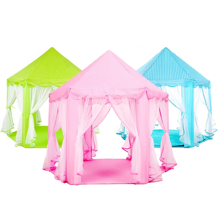 CC-13 Hot selling toy tent for kids indoor kids play Pink Princess Castle Tent