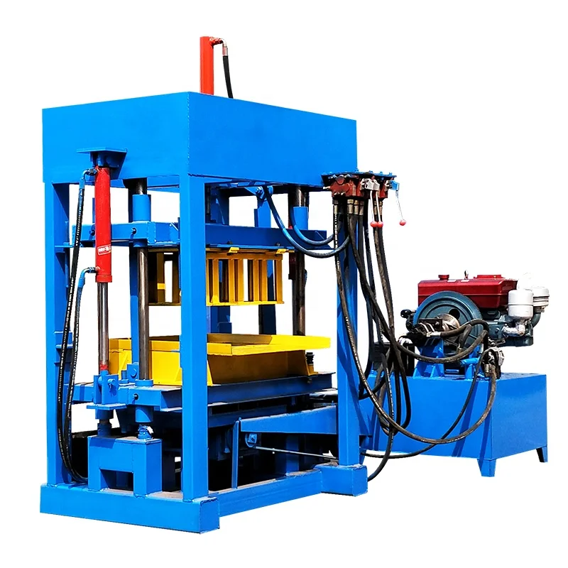 
diesel engine interlocking brick making machine QT4-30 diesel engine interlocking brick making machine QT4-30