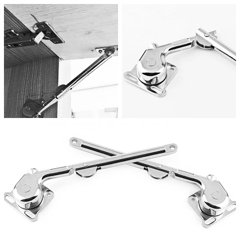 Zinc Alloy Adjustable Stays Lift Up Lid Support Door Stay Piston Hinge Kitchen Cupboard Cabinet Soft Close Hinge