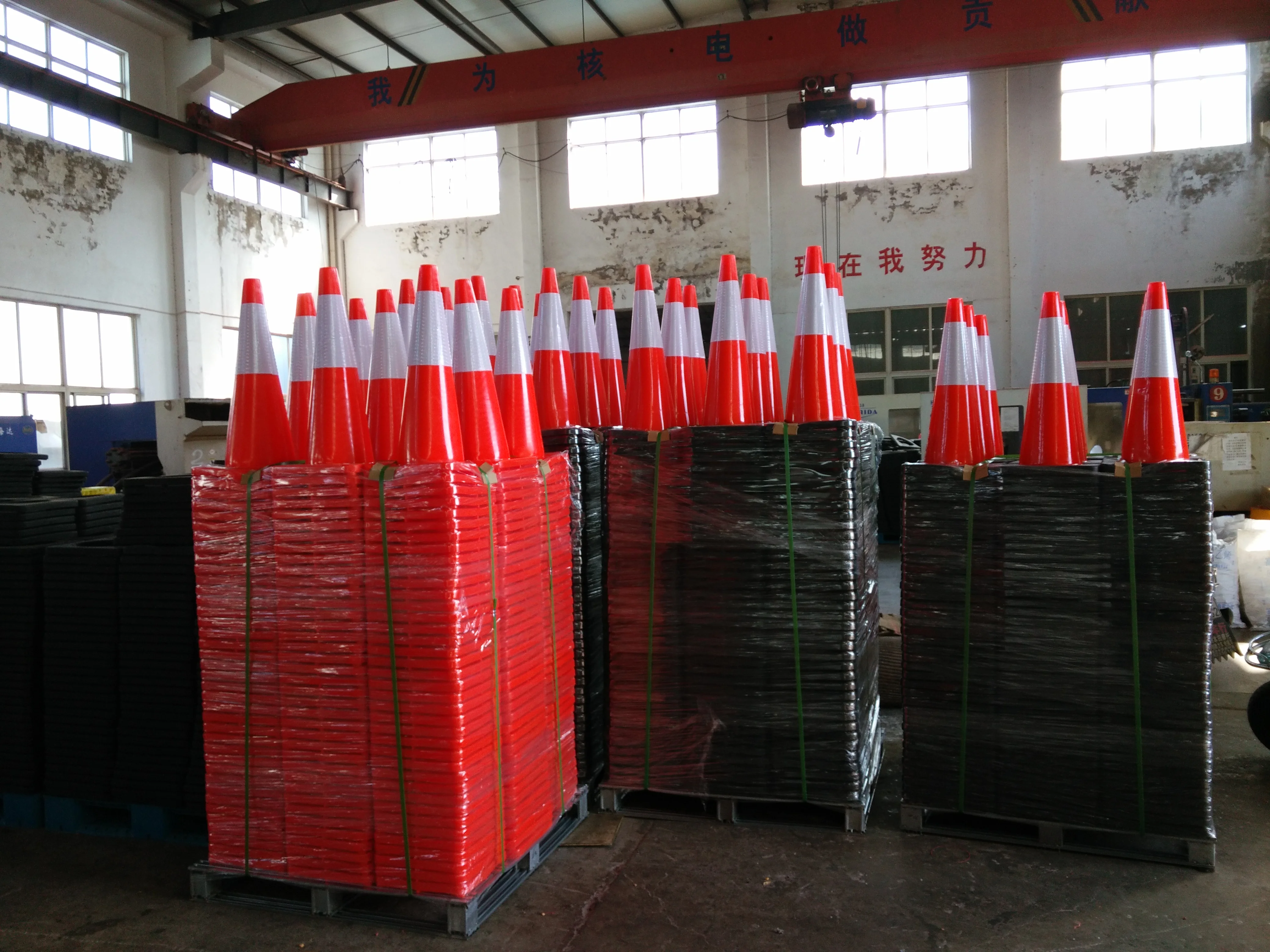 Wholesale 300mm 750mm PVC Cone  Flexible Reflective Road Traffic Cone