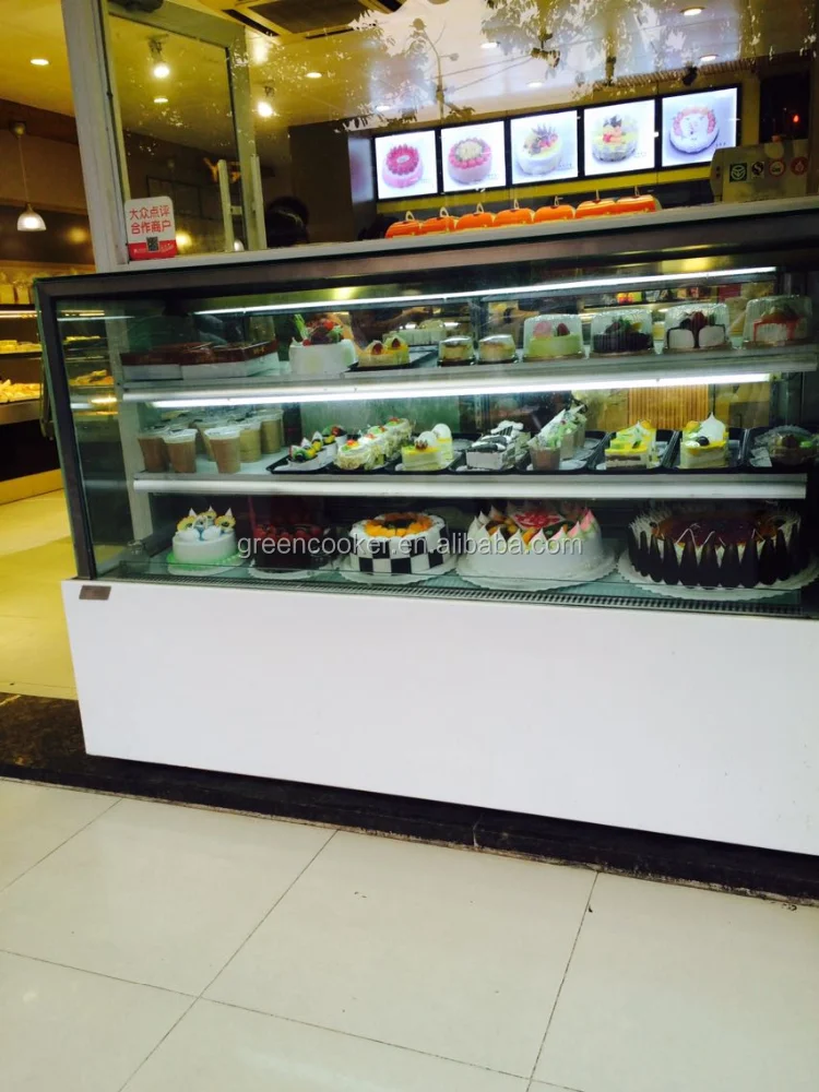 Glass Window Refrigeragted Cake Display Showcase For Bakery Bread Showcase Bakery Display Cabinet