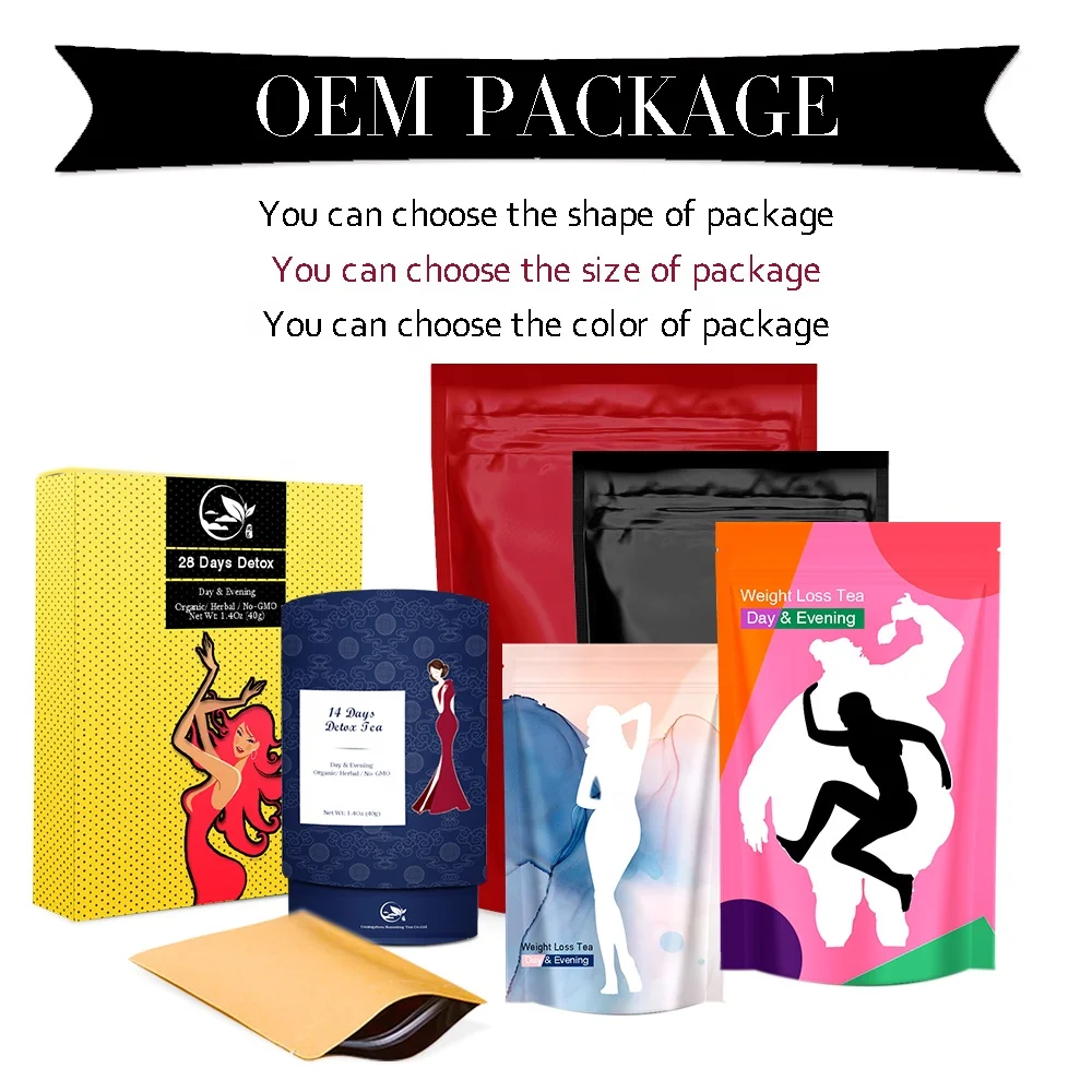 For Weight Loss Triple Leaf 14 days Detox Slim Skinny Organic Slimming Matcha Private Label Tea Droppshipping 28 Days Detox Tea