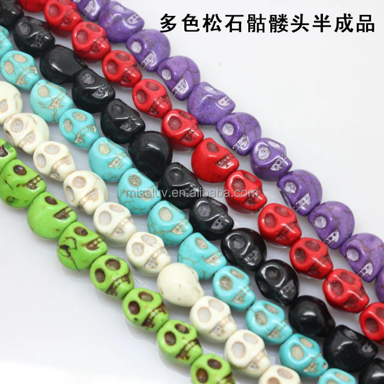 round white turquoise semi-precious stone beads natural stone turquoise bead