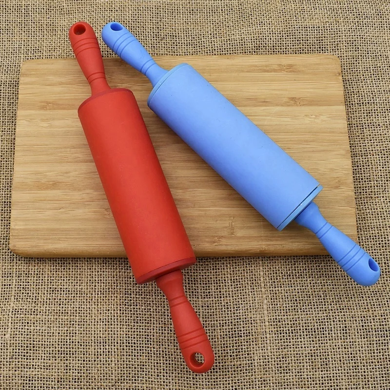 Christmas custom food grade silicone flour stick PP handle rolling pin kitchen baking tools