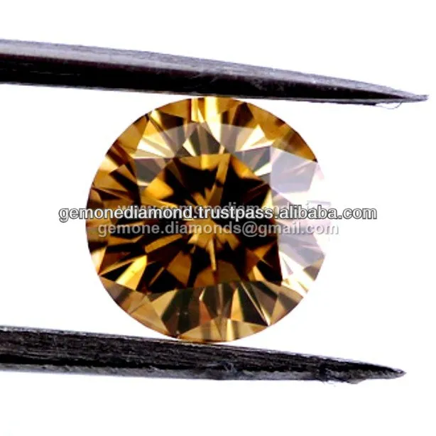 1.00 Carat Size Light Brown Color Loose Moissanite at Wholesale Price fancy Color Loose Moissanite for Jewelry