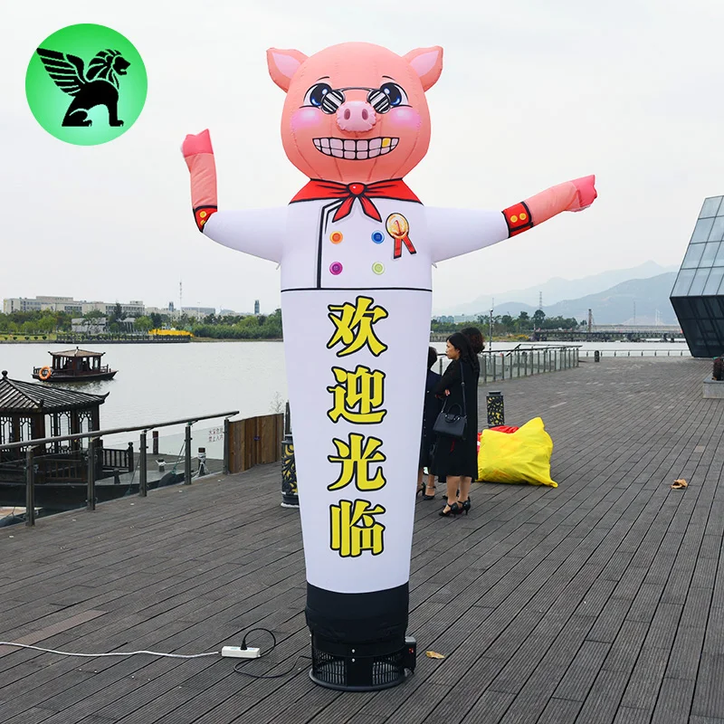 Restaurant promotional inflatable decoration cool chef pig inflatable model for advertising ST1338