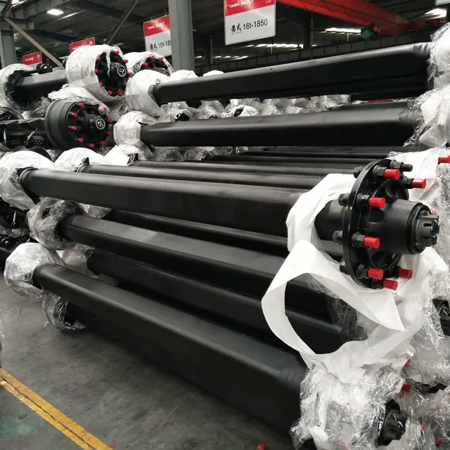 trailer axle steel beam without brake while with hub